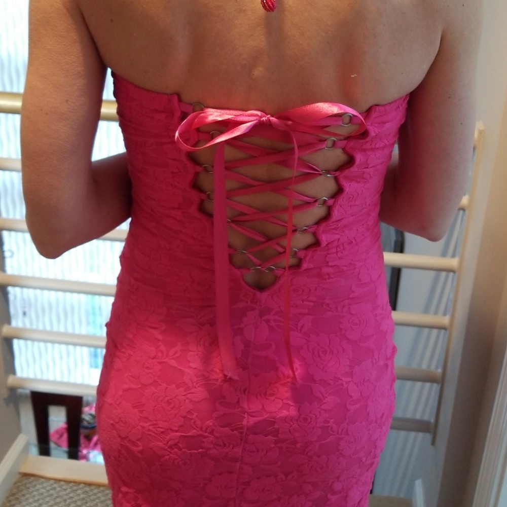 Sexy hot pink Corsette Dress from Miami Boutique